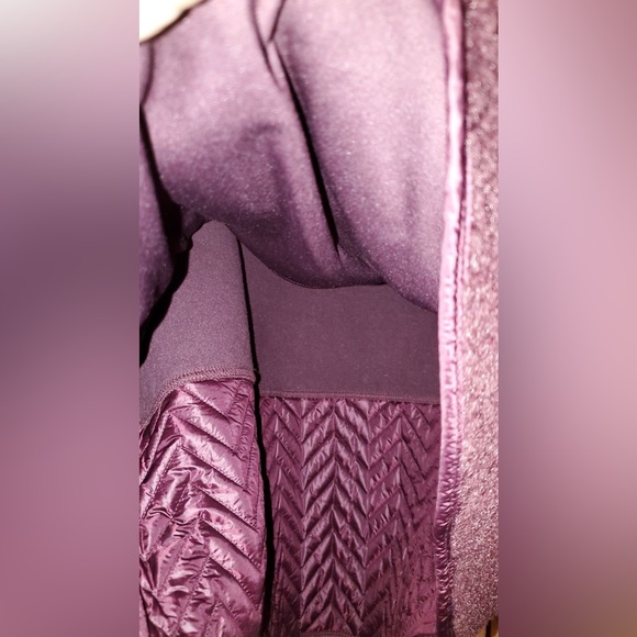 Athleta cozy Sherpa snap sweatshirt color eggplant Color NWT - Picture 5 of 13